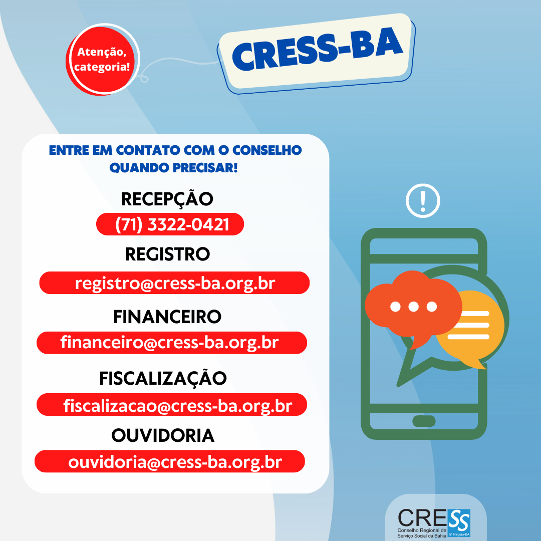 CressBahia - A Comissão de Orientação e Fiscalização – COFI do Conselho  Regional de Serviço Social da Bahia