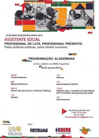 15 de maio descentralizado 2015: Programação em Alagoinhas