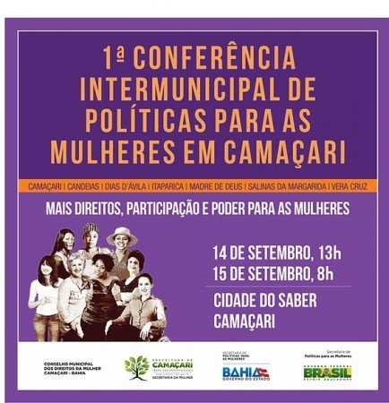 Vem aí a 1ª Conferência Intermunicipal de Políticas para as Mulheres em Camaçari