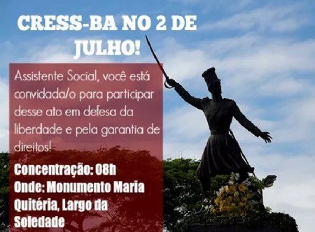 CRESS-BA convoca a categoria para participar do ato público no dia 2 de julho