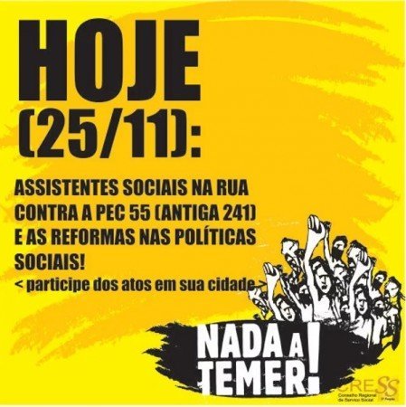 Nada a Temer: CRESS-BA convoca a categoria às ruas nessa sexta-feira (25), dia Nacional de Greve Geral