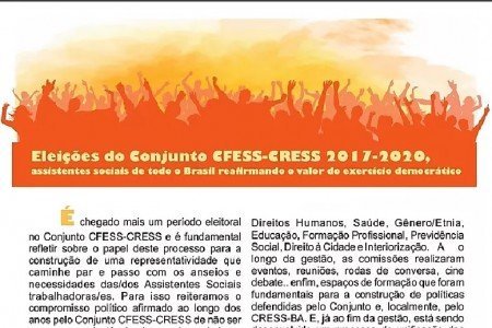 Eleições do Conjunto CFESS-CRESS 2017/2020: assistentes sociais de todo o Brasil reafirmando o valor do exercício democrático