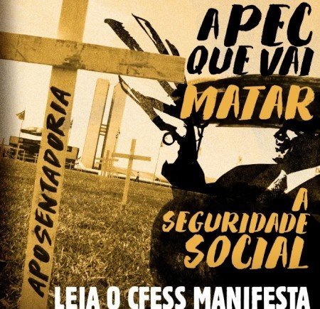 Assistentes sociais presentes no dia nacional de paralisações contra a ‘reforma’ da Previdência!
