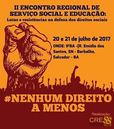 Vem aí: II Encontro Regional de Serviço Social e Educação