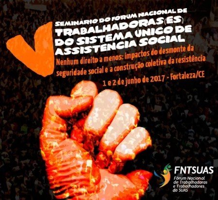 Vem aí o 5º Seminário do Fórum Nacional de Trabalhadores/as do Suas