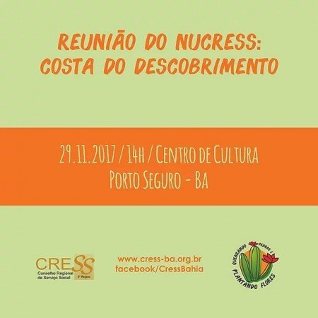 NUCRESS Costa do Descobrimento realizará reunião na próxima quarta (29)