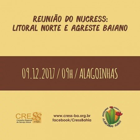 NUCRESS Litoral Norte e Agreste Baiano realizará reunião neste sábado (09)