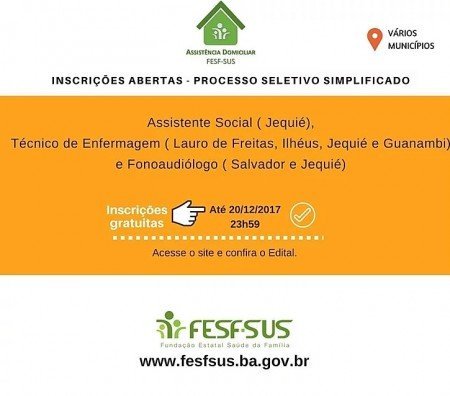 18º processo de seleção simplificada – contratação por prazo determinado de assistente social, fonoaudiólogo e técnico de enfermagem para compor as eq