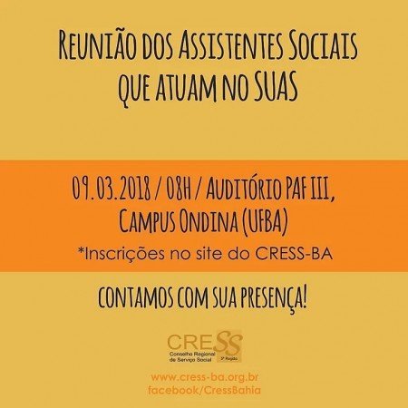 CRESS-BA realiza reunião com Assistentes Sociais que atuam no SUAS da Bahia