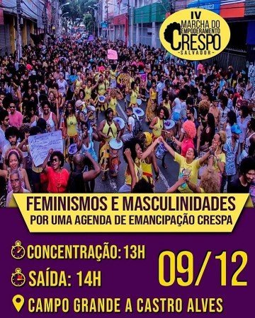 IV Marcha do Empoderamento Crespo de Salvador acontecerá neste domingo (9)