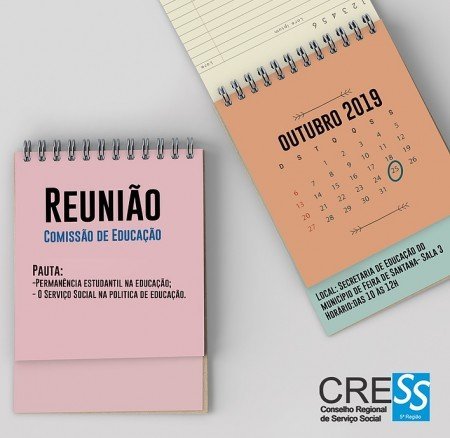 Atenção Assistente Social! A Comissão de Educação do Cress-Ba  realizará reunião dia 25 de outubro.