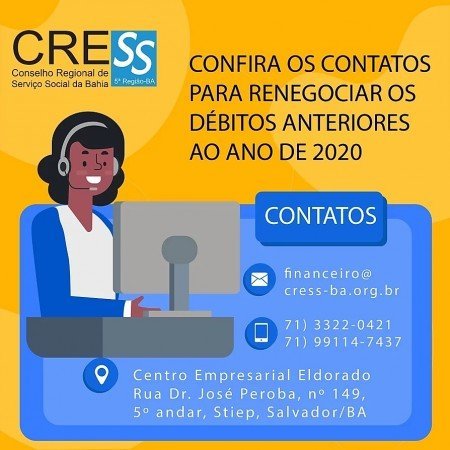Cress Bahia: confira os meios de renegociação de débitos anteriores ao ano de 2020