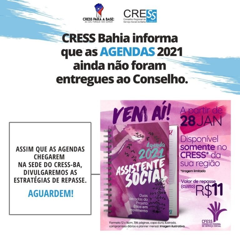 Informativo sobre as agendas 2021, confira!
