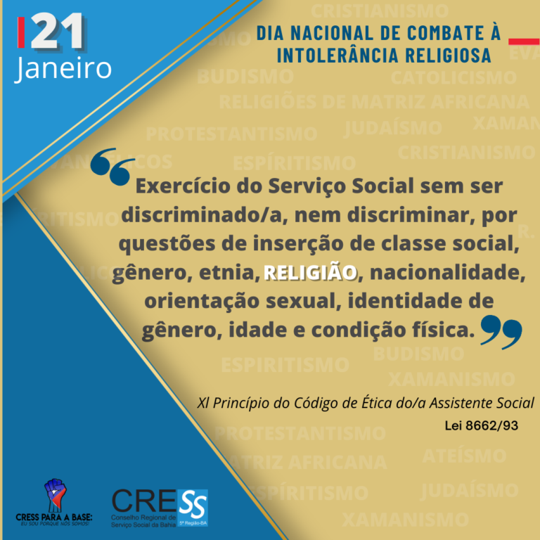 21 de Janeiro – Dia Nacional de Combate à Intolerância Religiosa