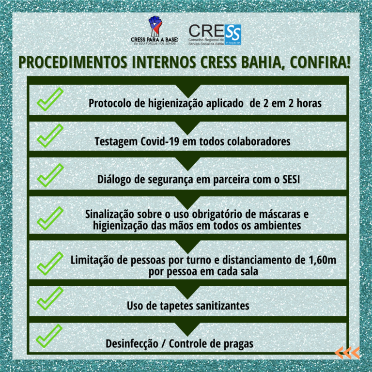 Procedimentos internos do CRESS-BA, confira!
