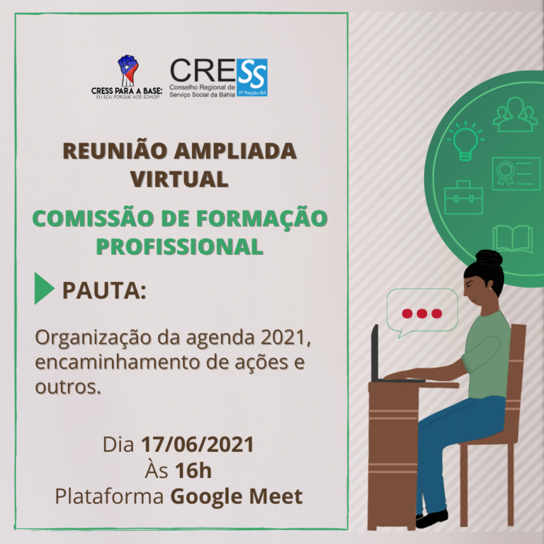 Reunião da Comissão de Formação Profissional, participe!