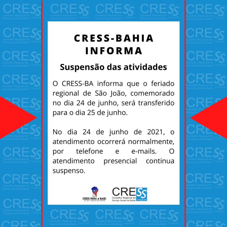 Transferência do feriado do São João, atenção!