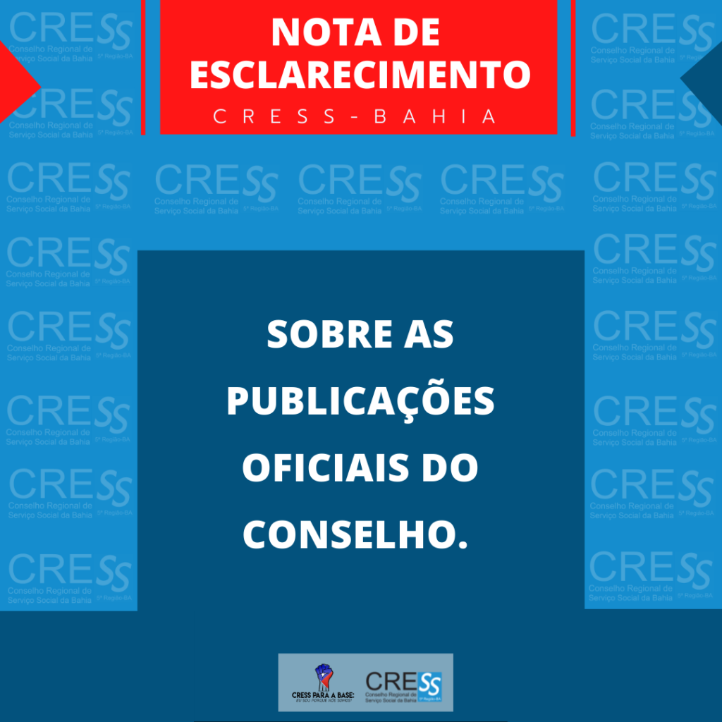Nota de esclarecimento sobre as publicações oficiais do Conselho