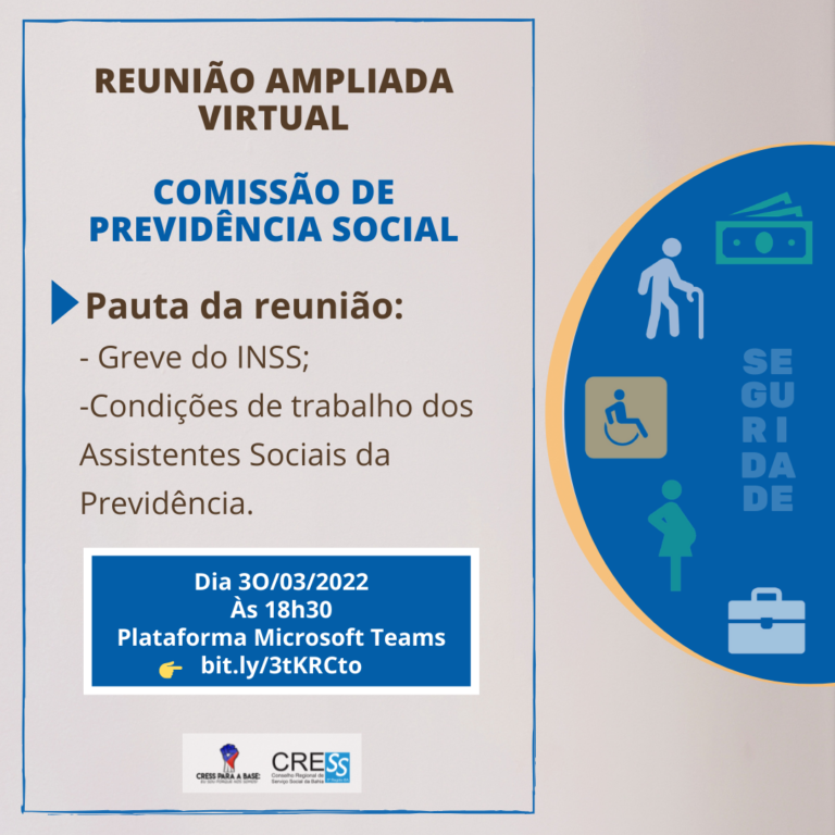 Amanhã (30.03) tem reunião da Comissão de Previdência Social, participe!
