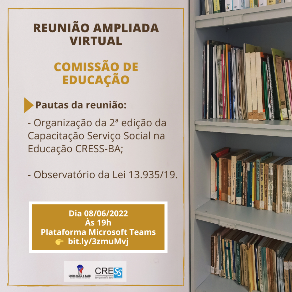 Reunião da Comissão de Educação, amanhã 08/06, participe!