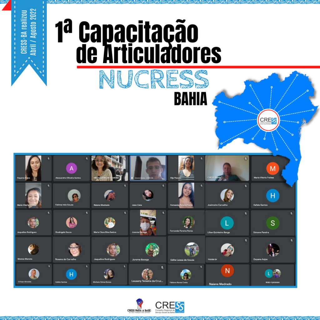 CRESS-BA realiza 1ª Capacitação de Articuladores NUCRESS Bahia