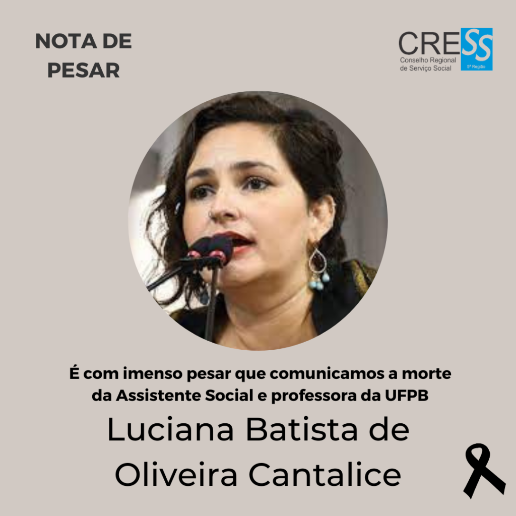NOTA DE PESAR – LUCIANA BATISTA DE OLIVEIRA CANTALICE