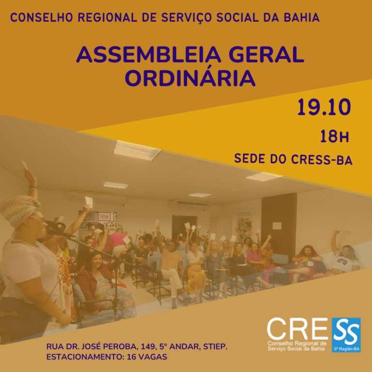 CRESS-BA convoca segunda assembleia ordinária de 2023