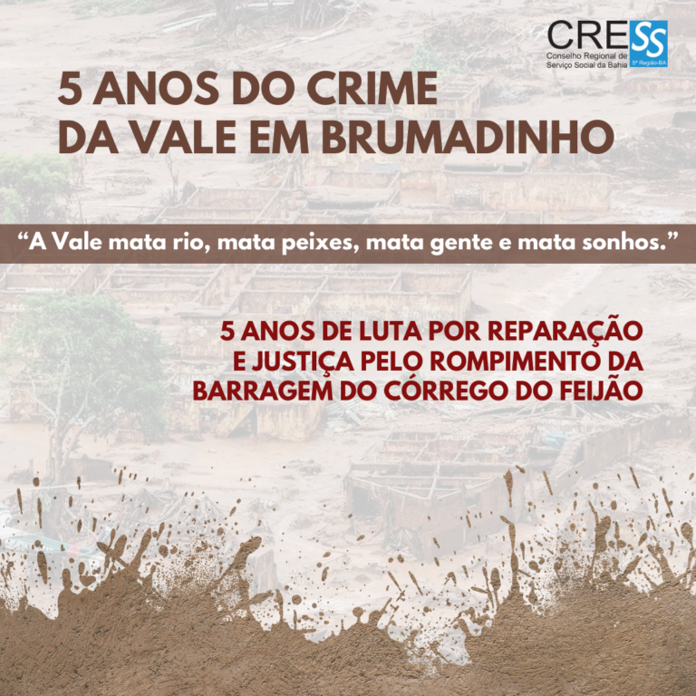 Cinco anos do crime da Vale em Brumadinho