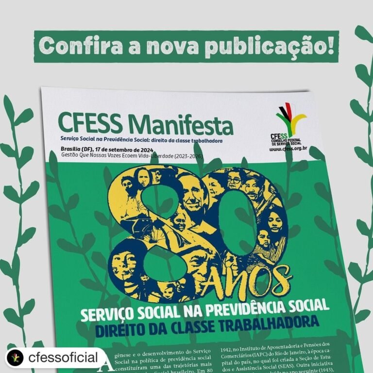 Nova edição do ‘CFESS Manifesta’ celebra os 80 anos do Serviço Social na Previdência