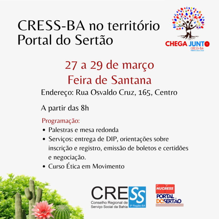 CRESS-BA chega junto em Feira de Santana