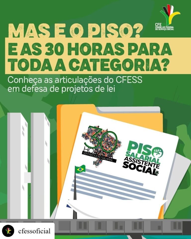 Piso salarial e 30h semanais para assistentes sociais: CFESS se articula com parlamentares em defesa de projetos de lei