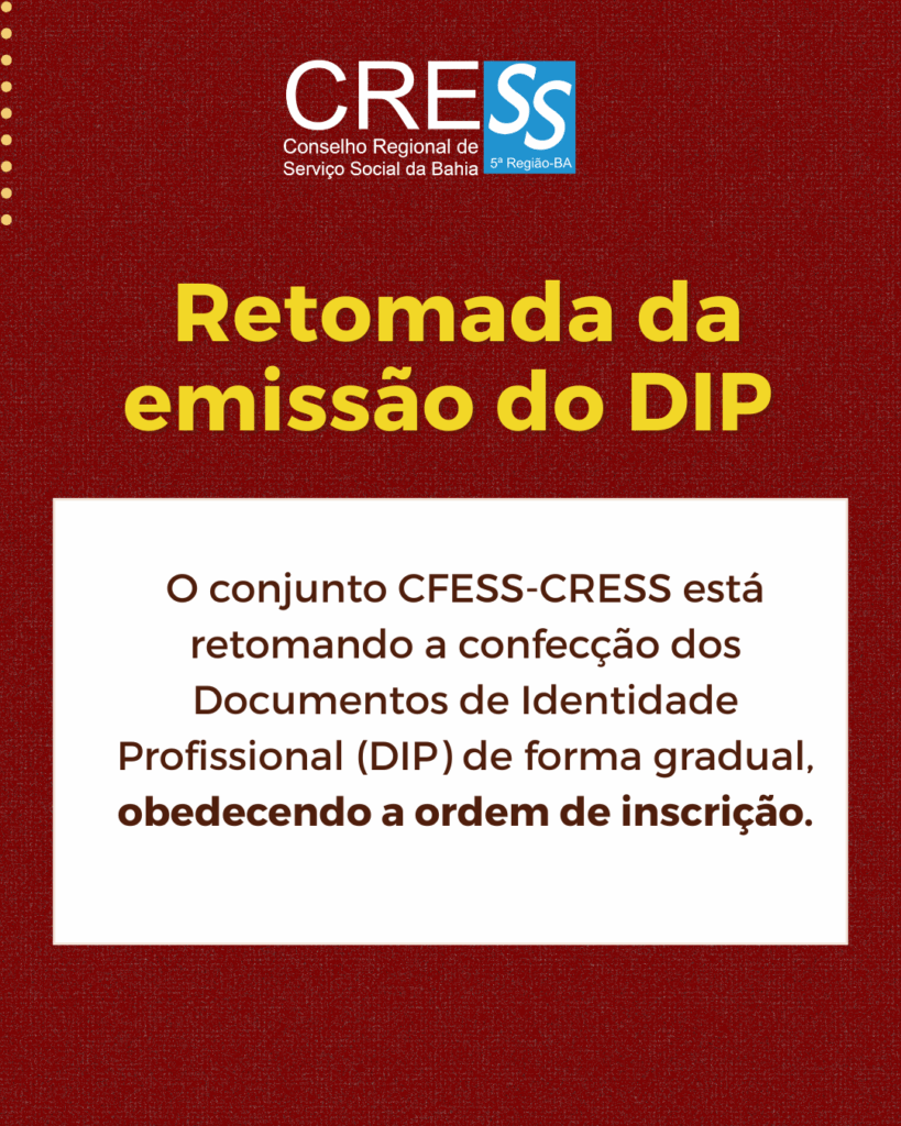 Retomada da emissão do DIP