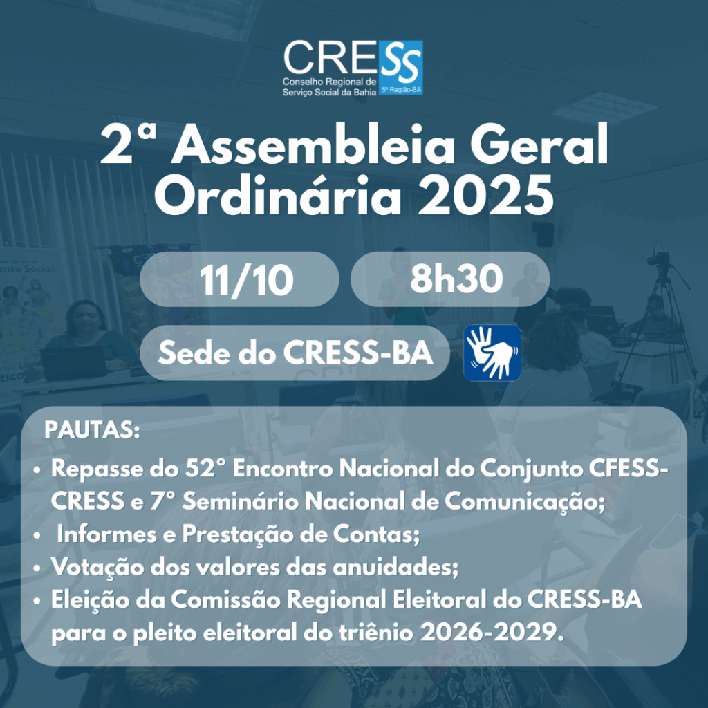 2ª Assembleia Ordinária de 2025 do CRESS-BA