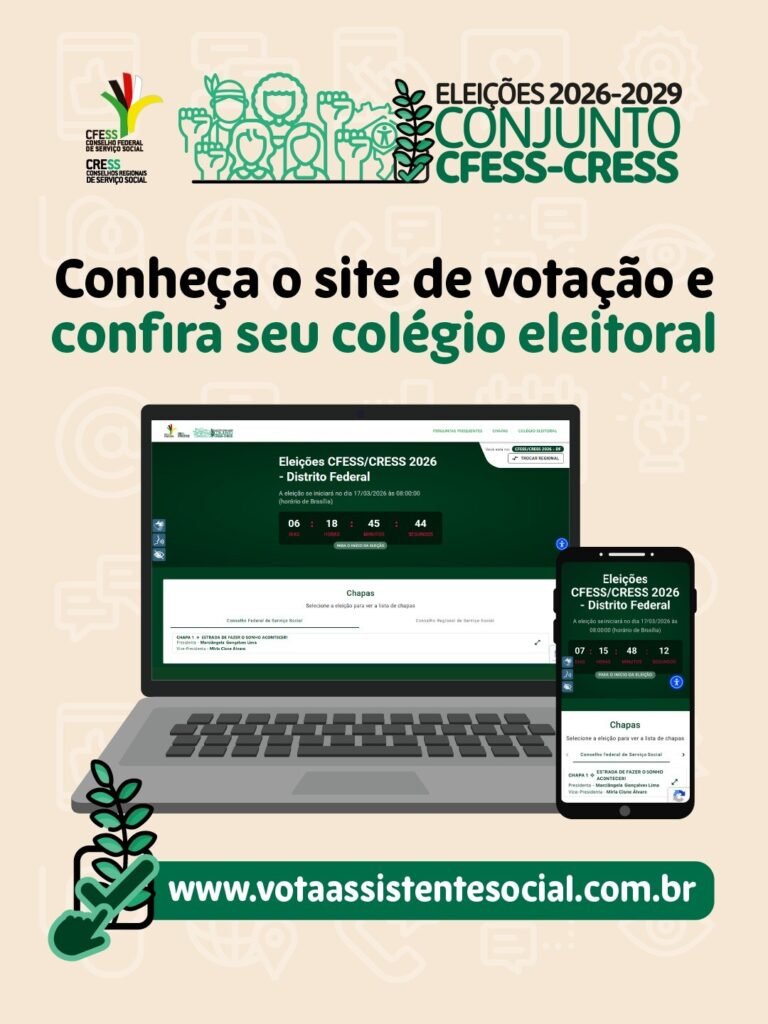 Assistente social, você já conhece o site de votação das Eleições CFESS-CRESS?