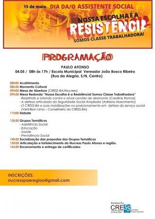 Estão abertas as inscrições para participação no Seminário Serviço Social e Direitos LGBTQI+. Participem! 