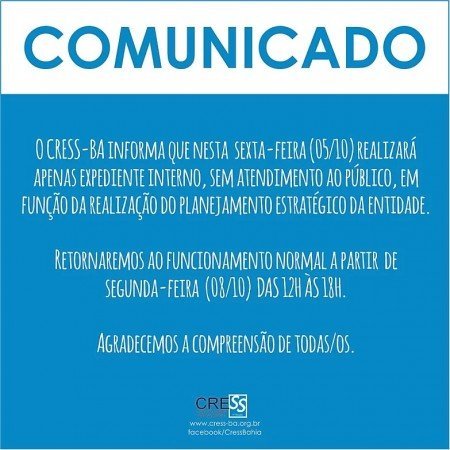 Atenção Assistente Social! Reunião da Comissão de Previdência Social,na Sede Nova do Cress-BA.