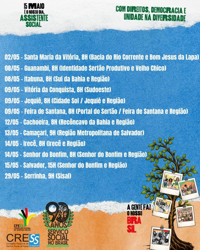 CRESS BA participa da VII Plenária Estadual FETSUAS