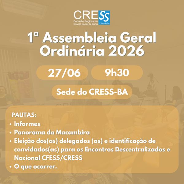 1º Assembleia Geral Ordinária de 2026