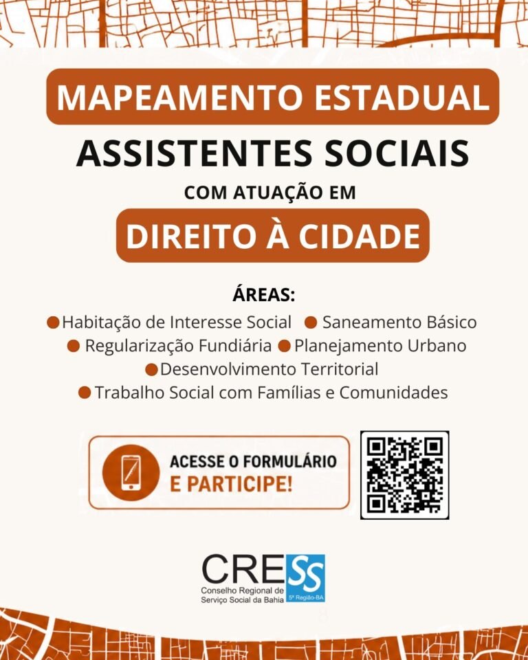 Mapeamento de Assistentes Sociais que atuam com Direito à Cidade